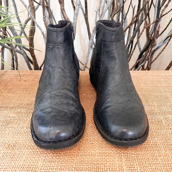 Clarks Niki Star Q Blue Leather Ankle Boots Size 9 Women’s #6874 - Picture 2 of 10